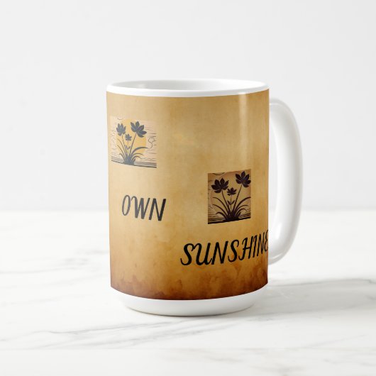 Sunshine Motivierend Designer Tasse (VorderseiteRechts)