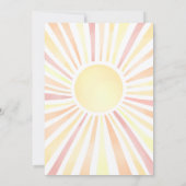 Sunshine Mute Gender Neutral Sun Baby Dusche Einladung (Rückseite)