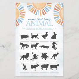 Sunshine Name, Baby Animal Duwer Game