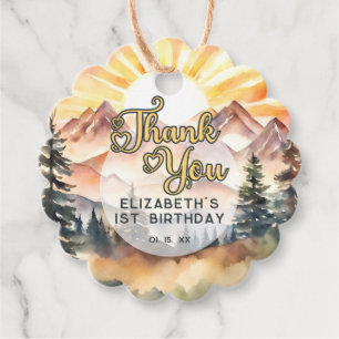 Sunshine Nature Mountains Geburtstagsparty Danke Geschenkanhänger