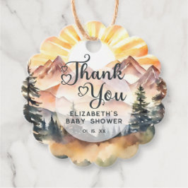 Sunshine Nature Mountains Kinderdusche Vielen Dank Geschenkanhänger