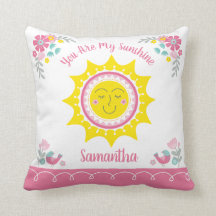 Sunshine Niedlich Gelb Pink Personalisiert Baby Nu