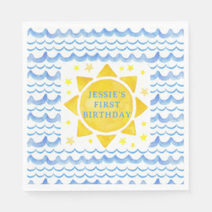 Sunshine Ocean & Stars Geburtstag Napkins - 1. Rei Serviette