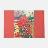 Sunshine Orange Green Bush Graphics Herbstfarben Fußmatte (Vorderseite)