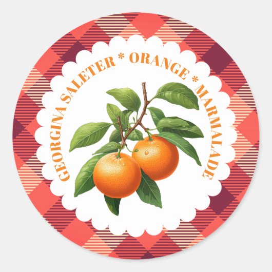 Sunshine Orange Marmalade Runder Aufkleber (Vorderseite)