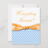 Sunshine Orange Ribbon w/Polka Dots Einladung (Vorderseite)