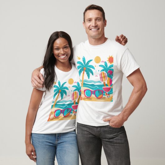 Sunshine & Palm Trees – Summer Aesthetic Design fo T-Shirt (Unisex)