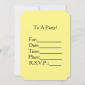 Sunshine Party Einladung (Rückseite)