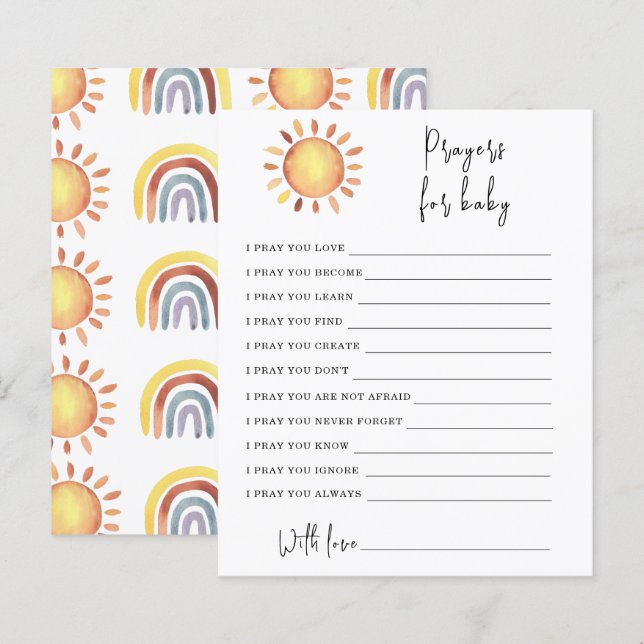 Sunshine Party | Gebete für Baby (Vorne/Hinten)