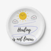 Sunshine Party | Happy Sun & Clouds Paper Pappteller (Vorderseite)