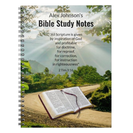 Sunshine Path Bibel Notebook Notizblock (Vorderseite)