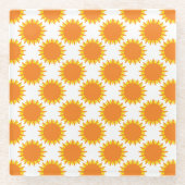 Sunshine Pattern Glasuntersetzer (Vorderseite)