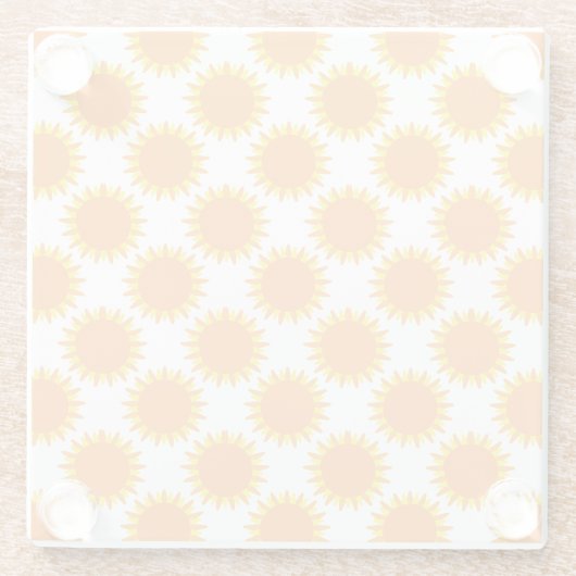 Sunshine Pattern Glasuntersetzer (Rückseite)