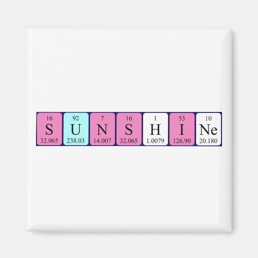 Sunshine Periodenmagnet Magnet (Vorne)