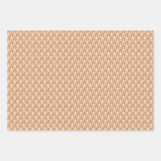 Sunshine Pfauenfeathers Art Nouveau Design Geschenkpapier Set (Vorderseite)