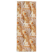 Sunshine Pfauenfeathers Art Nouveau Design Geschenktüte Für Weinflaschen (Vorderseite)