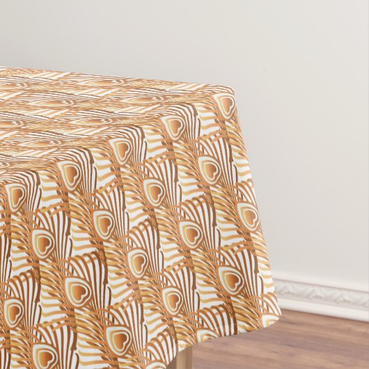 Sunshine Pfauenfeathers Art Nouveau Design Tischdecke (Beispiel)