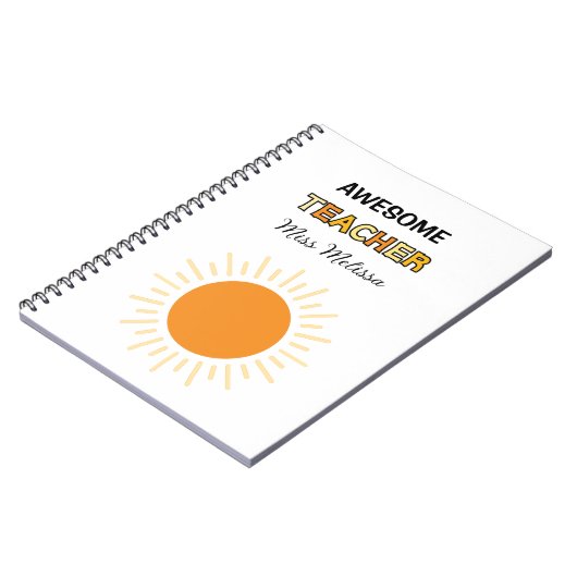 Sunshine Phantastisch Teacher Geschenk Beste Lehre Notizblock (Linke Seite)