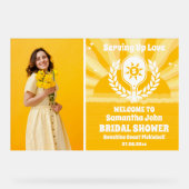 Sunshine Pickleball Brautparty Foto Willkommen Acrylschild (Vorderseite)