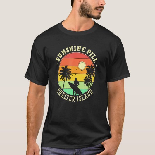 Sunshine Pill Shelter Island Summer New York Tropi T-Shirt (Vorderseite)