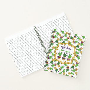 Sunshine Pineapples Grafikdesign Notebook Notizblock