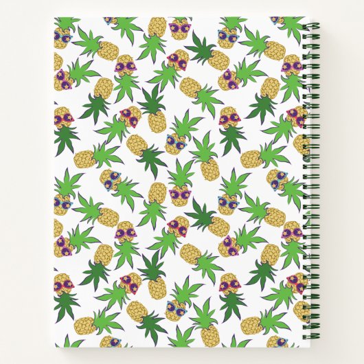 Sunshine Pineapples Grafikdesign Notebook Notizblock (Rückseite)