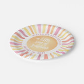 Sunshine Pink Sun Baby Dusche Pappteller (Schrägansicht)