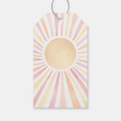 Sunshine Pink Sun Geburtstag Geschenkanhänger (Rückseite)