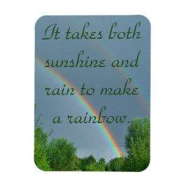 Sunshine & Rain macht ein Regenbogensprichwort Magnet