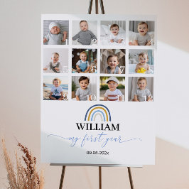 Sunshine Rainbow Birthday Foto Milestone Poster