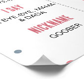 Sunshine Rainbow Birthday Foto Milestone Poster (Ecke)