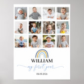 Sunshine Rainbow Birthday Foto Milestone Poster (Vorne)