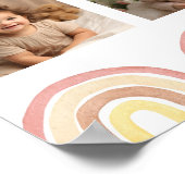 Sunshine Rainbow Birthday Foto Milestone Poster (Ecke)