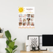 Sunshine Rainbow Birthday Foto Milestone Poster (Heimbüro)