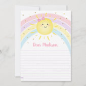 Sunshine Rainbow Birthday Time Kapselkarten Einladung (Vorderseite)