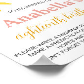 Sunshine Rainbow Birthday Time Kapselunterschrift Poster (Ecke)