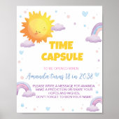 Sunshine Rainbow Birthday Time Kapselunterschrift Poster (Vorne)