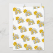 Sunshine Rainbow Erster Geburtstag Einladung (Rückseite)