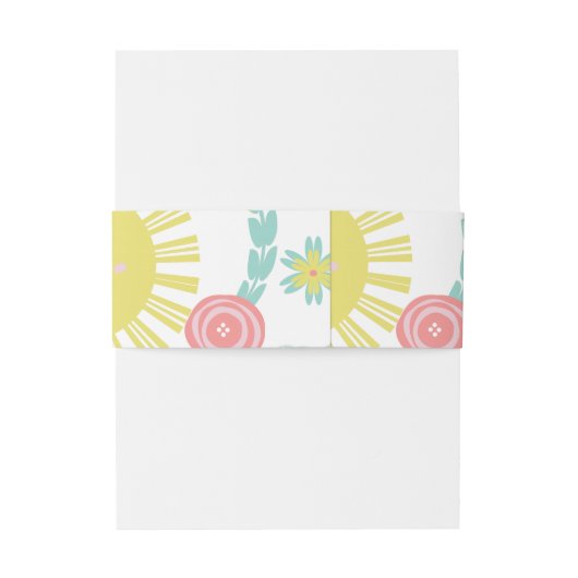 Sunshine Rainbow Floral Geburtstag Einladungsbanderole (Rückseitenbeispiel)