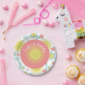 Sunshine Rainbow Floral Geburtstag Pappteller (Party)