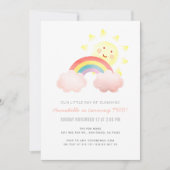 Sunshine & Rainbow Girl Geburtstagsparty Einladung (Vorderseite)