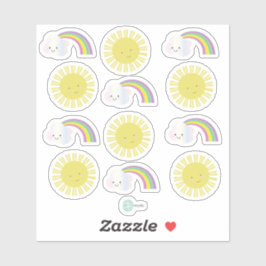 Sunshine Rainbow Kawaii Collection Planner Aufkleber