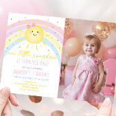 Sunshine Rainbow Pastel Geburtstag Einladung