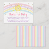 Sunshine Rainbow Pink Gold Baby Buy Request Begleitkarte (Vorne/Hinten)