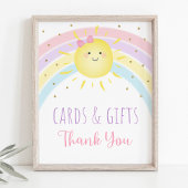 Sunshine Rainbow Pink Gold Cards & Gifts Zeichen Poster