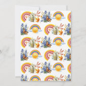 Sunshine Rainbow Spring Garden Butterfly Geburtsta Einladung (Rückseite)