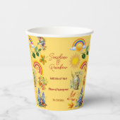 Sunshine Rainbow Spring Garden Butterfly Geburtsta Pappbecher (Vorderseite)