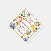 Sunshine Rainbow Spring Garden Butterfly Geburtsta Serviette (Ecke)