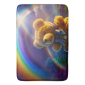 Sunshine Rainbow Teddy Bear Wonderland Badematte (Vorderseite Vertikal)