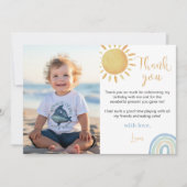 Sunshine Rainbow Vielen Dank Card Boho Birthday Dankeskarte (Vorderseite)